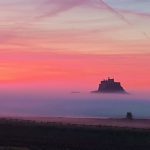 Lindisfarne Castle in the mists
