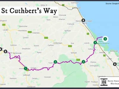 St Cuthbert's Way Map