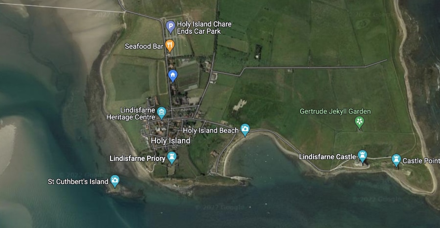 Holy Island accommodation survey – map of the island
